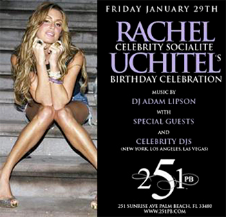 Rachel Uchitel, Birthday Invite Rachel Uchitel, Birthday Invite